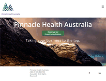 Tablet Screenshot of pinnaclehealth.com.au